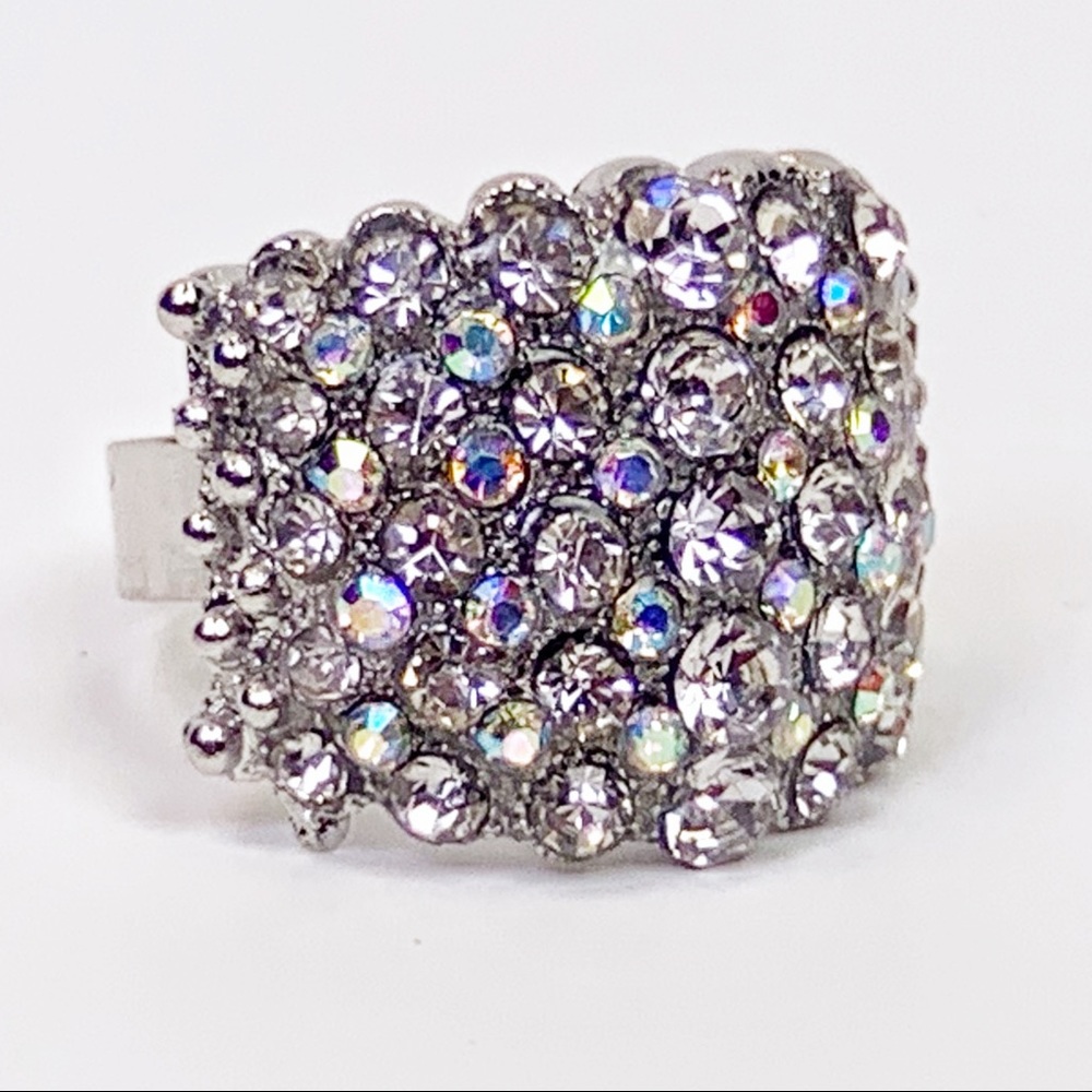 Faux Crystal Pave Ring